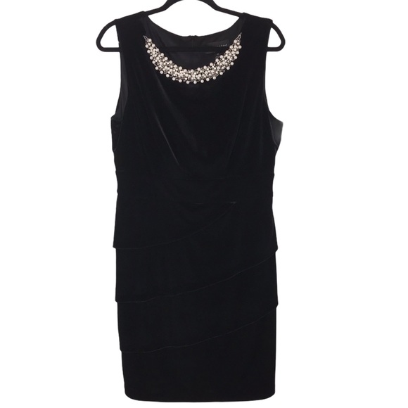 Vintage Black Velvet Evening Dress - Picture 10 of 10